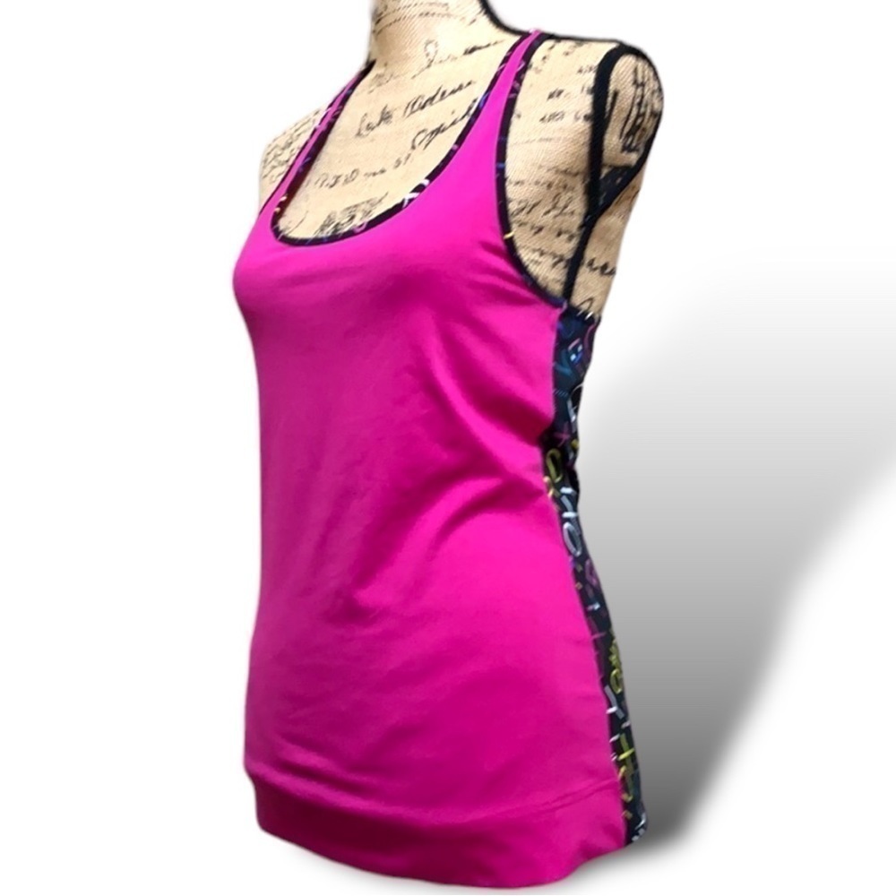 Roxy Vintage Racer Back Band Tee PRINT/Solid Fitted Tank Top. Size Small…